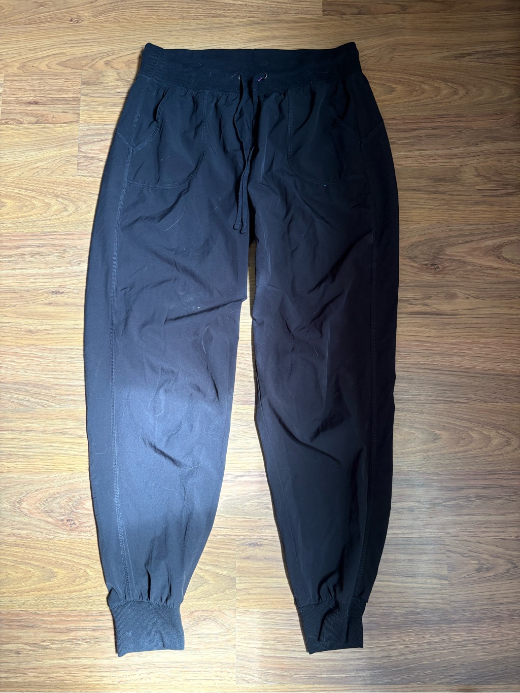 Athletic Works Black Women's Jogger Track Pants With Drawstring